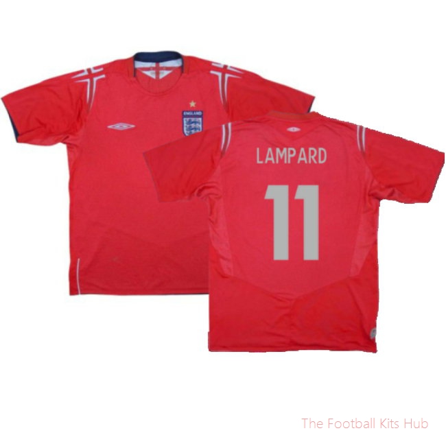 England 2004-06 Away Umbro Shirt (M) (Excellent) (Lampard 11)-unisoccer store